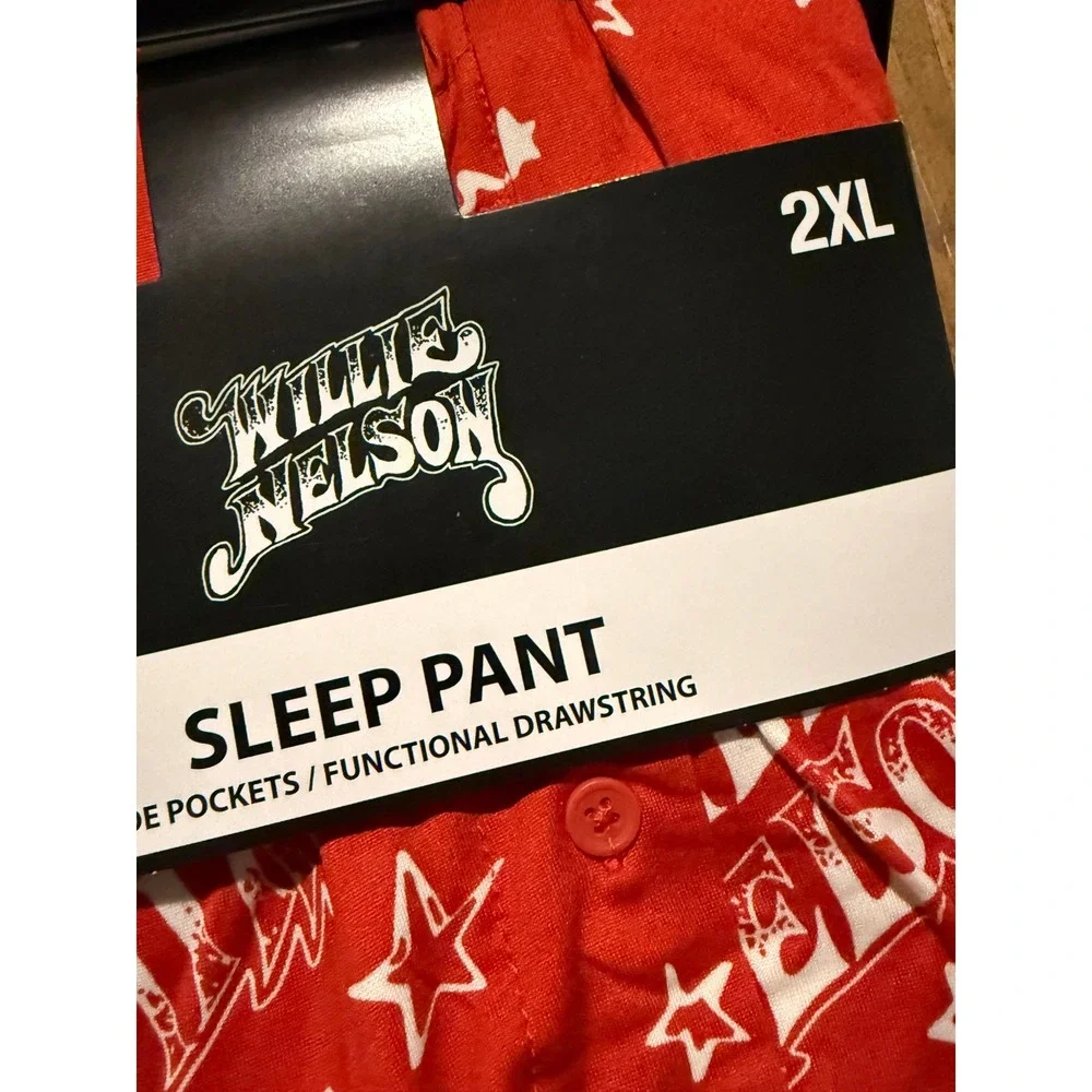 NEW Willie Nelson Mens Sleep Pants Pajama Bottoms 2XL Country Loungewear PJs XXL